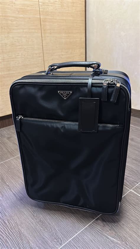 prada carry on luggage with wheels|best luggage no zipper.